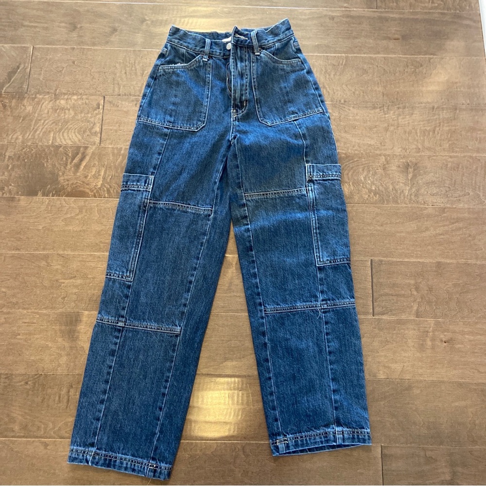 BDG Urban Outfitters High Rise Baggy Cargo Jeans Size 25